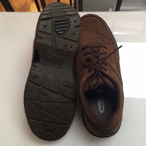 Great “Rockport” Rich Brown Leather Mens Shoes